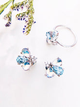 Load image into Gallery viewer, Aquamarine Moonstone Earring