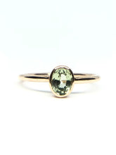 Load image into Gallery viewer, Oval Natural Apple Green Sapphire Ring in Rose Gold