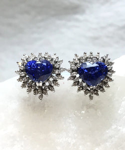 Natural Blue Sapphire Earrings