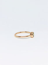 Load image into Gallery viewer, Round Natural Apple Green Sapphire Ring in Rose Gold