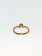 Load image into Gallery viewer, Round Natural Apple Green Sapphire Ring in Rose Gold