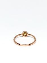 Load image into Gallery viewer, Round Natural Yellow Sapphire Ring in Rose Gold