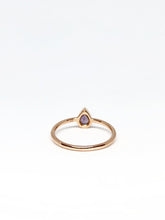 Load image into Gallery viewer, Pear Shaped Natural Dark Pink Sapphire Ring in Rose Gold