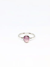 Load image into Gallery viewer, Oval Natural Pink Star Sapphire Ring in White Gold