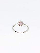 Load image into Gallery viewer, Oval Natural Pink Star Sapphire Ring in White Gold