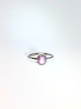 Load image into Gallery viewer, Oval Natural Light Pink Star Sapphire Ring in White Gold