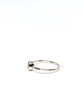 Load image into Gallery viewer, Round Natural Colour change Green Sapphire Ring in White Gold