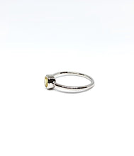 Load image into Gallery viewer, Round Natural Yellow Sapphire Ring in White Gold