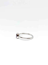 Load image into Gallery viewer, Pear Shaped Natural Purplish Pink Sapphire Ring in White Gold