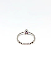 Load image into Gallery viewer, Pear Shaped Natural Purplish Pink Sapphire Ring in White Gold