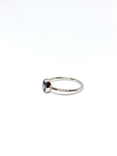 Load image into Gallery viewer, Pear Shaped Natural Electric Blue Sapphire Ring in White Gold