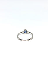 Load image into Gallery viewer, Pear Shaped Natural Electric Blue Sapphire Ring in White Gold