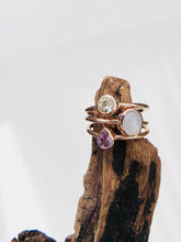 Load image into Gallery viewer, Oval Natural White Star Sapphire Ring in Rose Gold