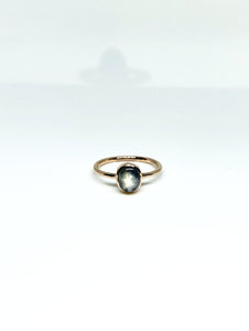 Oval Natural Blue Star Sapphire Ring in Rose Gold