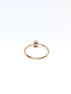 Oval Natural Lilac Sapphire Ring in Rose Gold