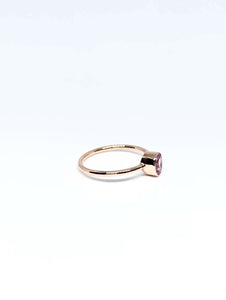 Oval Natural Light Pink Sapphire Ring in Rose Gold