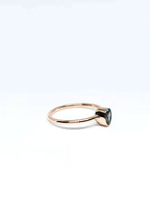 Load image into Gallery viewer, Oval Natural Teal Sapphire Ring in Rose Gold