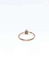 Load image into Gallery viewer, Oval Natural Teal Sapphire Ring in Rose Gold