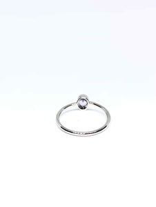 Oval Natural Lilac Sapphire Ring in White Gold