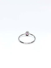 Load image into Gallery viewer, Oval Natural Dark Pink Sapphire Ring in White Gold