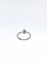 Load image into Gallery viewer, Oval Natural Light Blue Sapphire Ring in White Gold