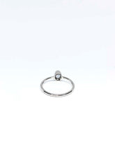 Load image into Gallery viewer, Oval Natural Light Greenish Blue Sapphire Ring in White Gold