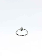 Load image into Gallery viewer, Oval Natural Teal Sapphire Ring in White Gold