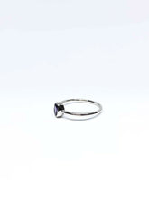 Load image into Gallery viewer, Oval Natural Dark Purple Sapphire Ring in White Gold