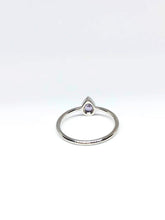 Load image into Gallery viewer, Pear Shaped Natural Light Bluish Purple Sapphire Ring in White Gold
