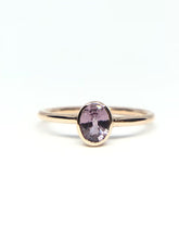 Load image into Gallery viewer, Oval Natural Grape Sapphire Ring in Rose Gold