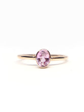 Load image into Gallery viewer, Oval Natural Light Pink Sapphire Ring in Rose Gold