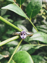 Load image into Gallery viewer, Oval Natural Lilac Sapphire Ring in White Gold