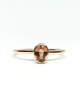 Load image into Gallery viewer, Oval Natural Orange Sapphire Ring in Rose Gold