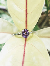 Load image into Gallery viewer, Oval Natural Purple Sapphire Ring in White Gold