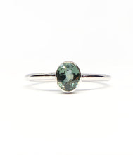 Load image into Gallery viewer, Oval Natural Teal Sapphire Ring in White Gold