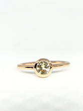 Load image into Gallery viewer, Round Natural Yellow Sapphire Ring in Rose Gold