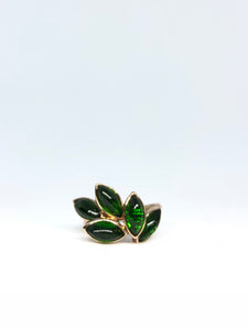 Diopside Leaf Motive Ring