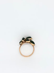 Diopside Leaf Motive Ring