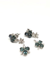 Load image into Gallery viewer, Natural Teal Blue Sapphire Earrings