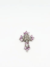 Load image into Gallery viewer, Natural Pink Sapphire Cross Pendant