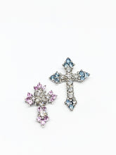 Load image into Gallery viewer, Natural Pink Sapphire Cross Pendant