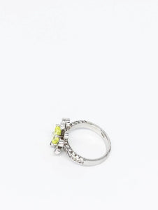 Vivid Green Yellow Diamond Ring