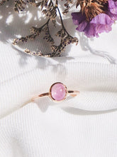 Load image into Gallery viewer, Oval Natural Light Pink Star Sapphire Ring in Rose Gold