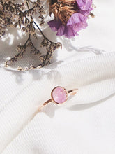Load image into Gallery viewer, Oval Natural Pink Star Sapphire Ring in Rose Gold