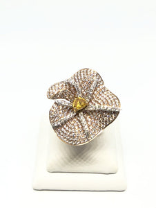 Fancy Vivid Orange Yellow Diamond Ring