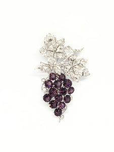 Natural Purple Spinel Pendant/Brooch