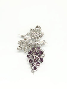 Natural Purple Spinel Pendant/Brooch