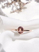 Load image into Gallery viewer, Oval Natural Orange Sapphire Ring in Rose Gold